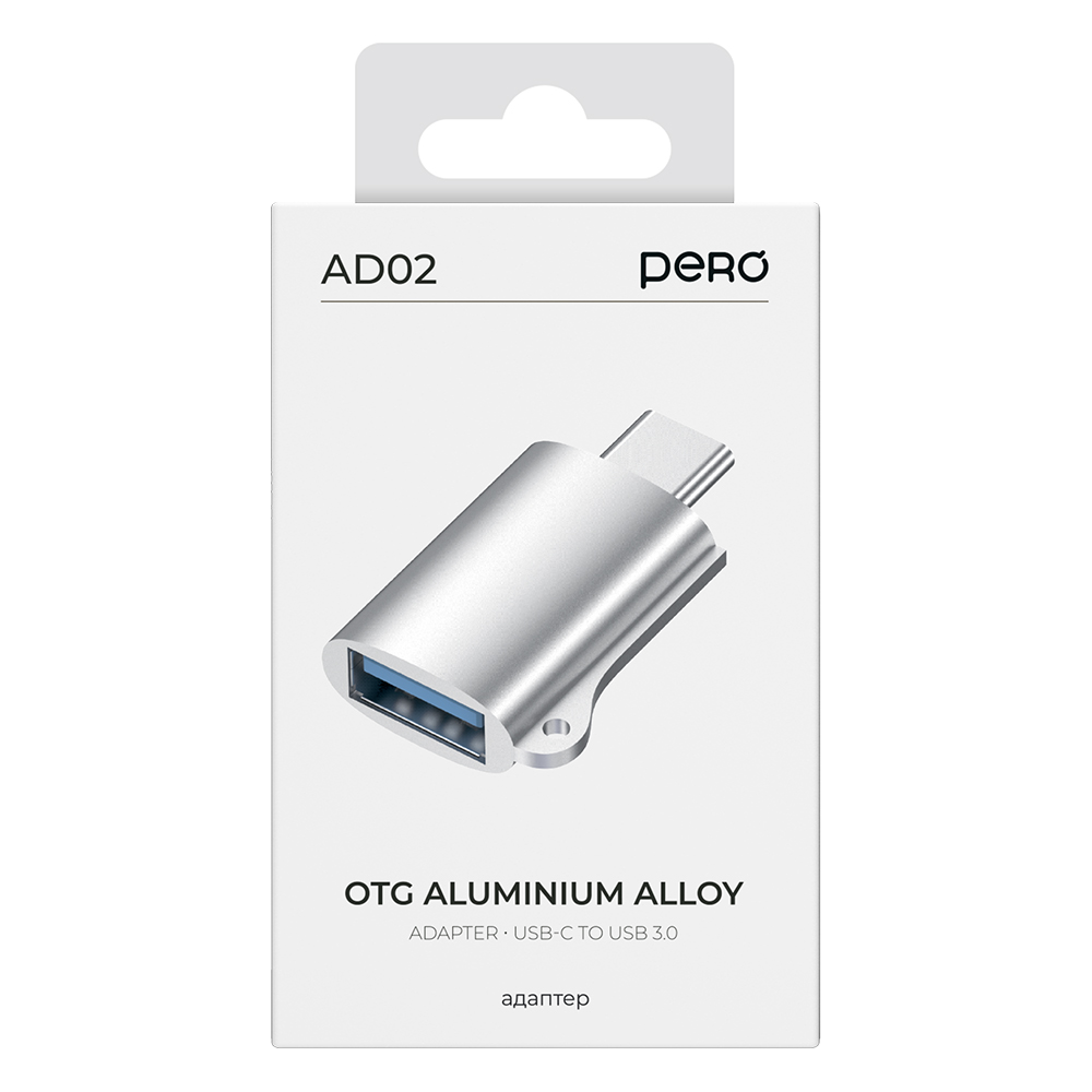 Адаптер PERO AD02 OTG ALUMINIUM ALLOY