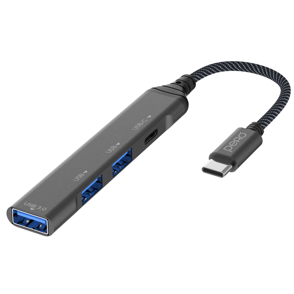 Мульти хаб Pero MH03, USB-C to USB-C + USB3.0 + USB2.0 + USB2.0