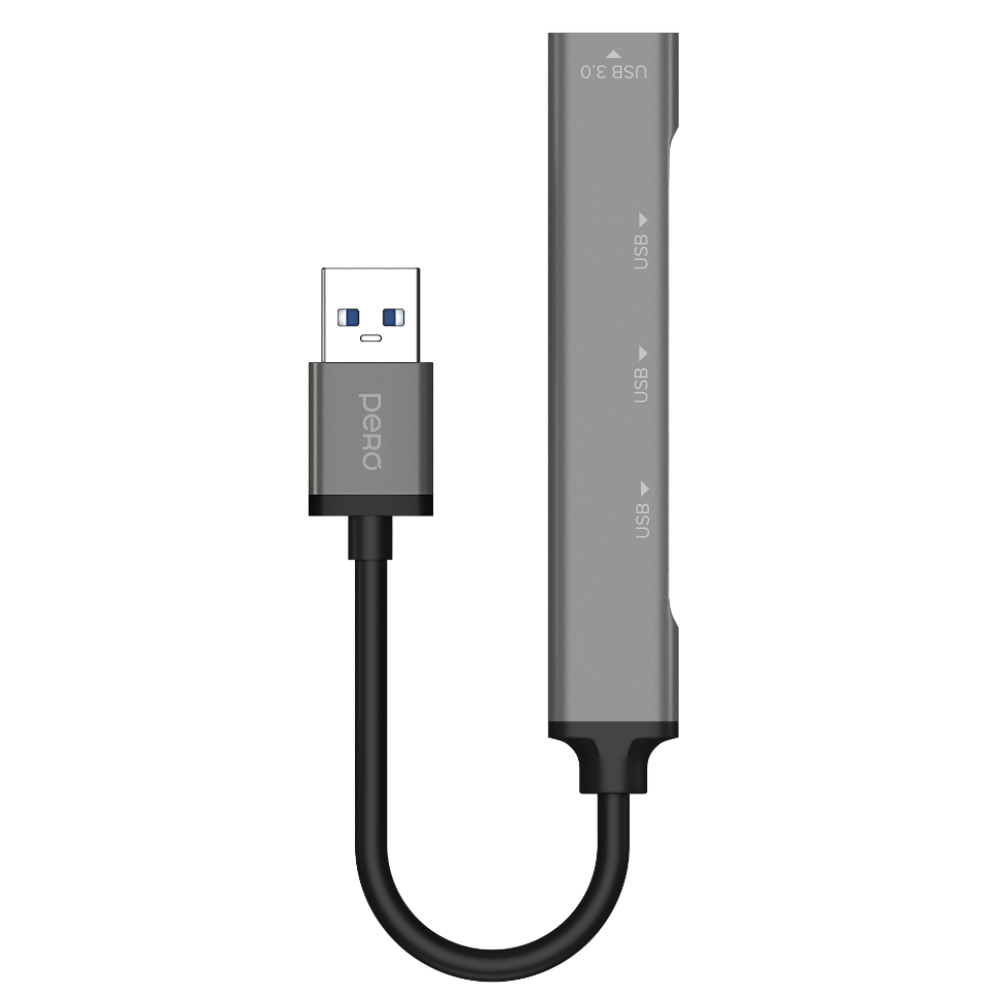Мульти хаб Pero MH01, USB-A to USB3.0 + USB2.0 + USB2.0 + USB 2.0