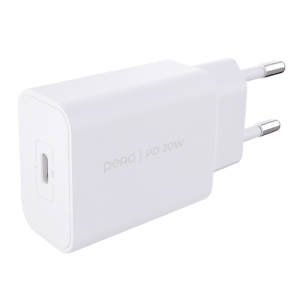 Сетевое зарядное устройство PERO TC33, USB-C PD, 20W
