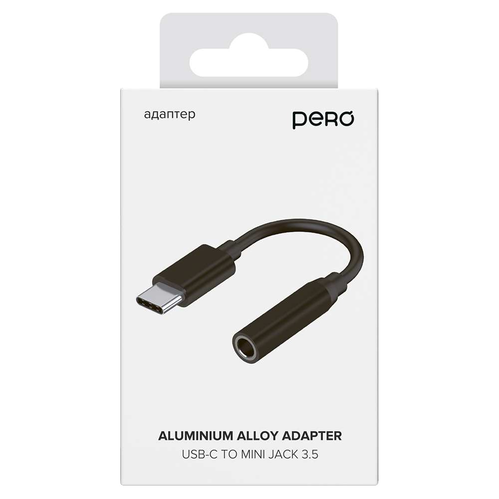 Адаптер PERO AD09 USB TYPE-C TO MINI JACK 3.5 mm