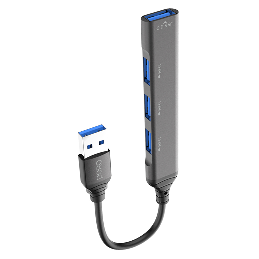 Мульти хаб Pero MH01, USB-A to USB3.0 + USB2.0 + USB2.0 + USB 2.0