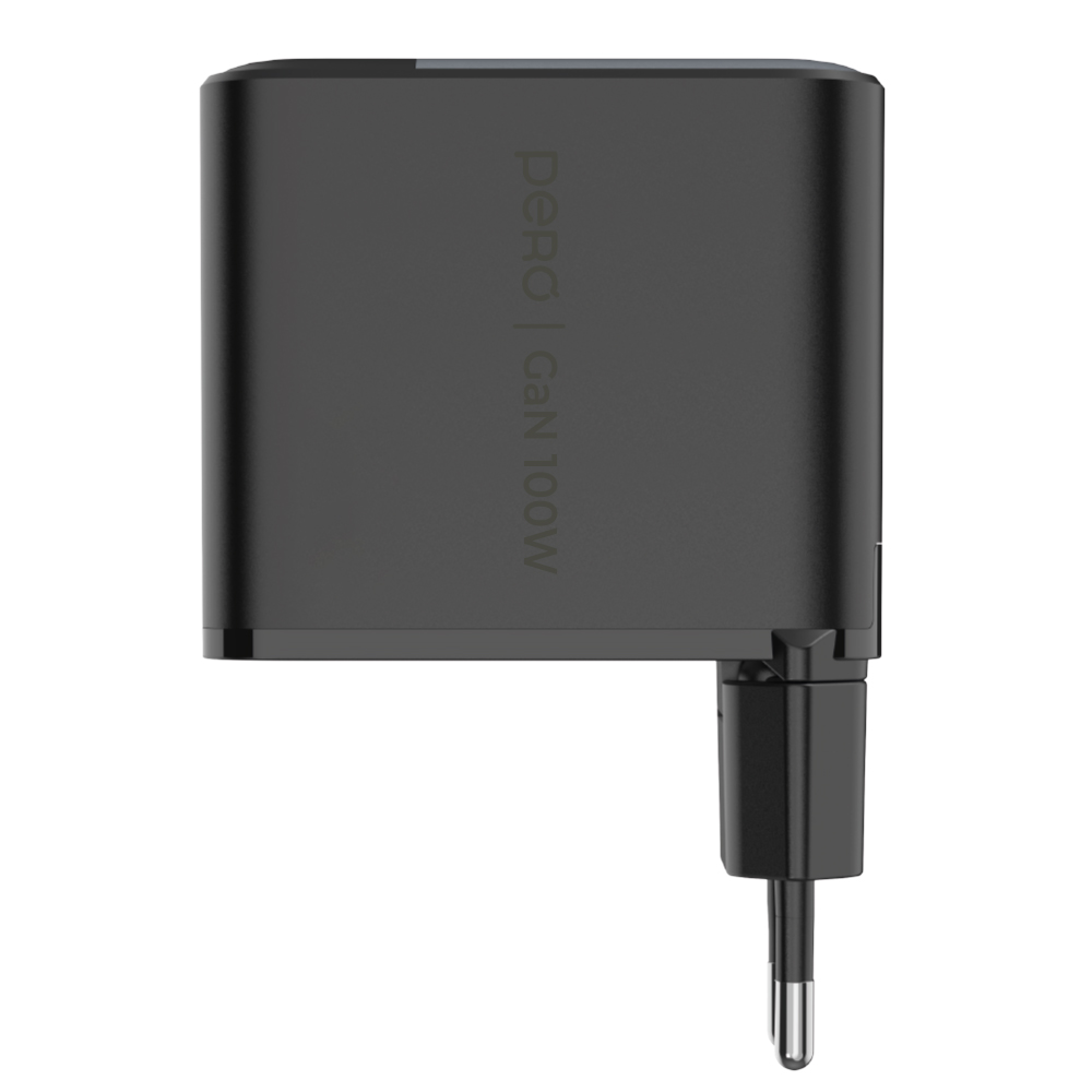 Сетевое зарядное устройство PERO TC35 Ultimate, USB-C + USB-C + USB-C, PPS, PD3.0, 100W
