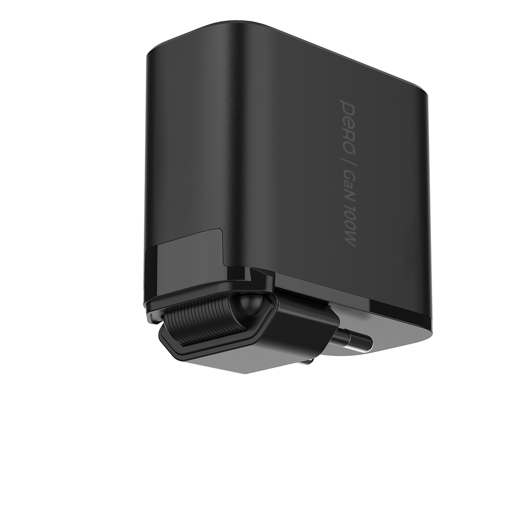 Сетевое зарядное устройство PERO TC35 Ultimate, USB-C + USB-C + USB-C, PPS, PD3.0, 100W