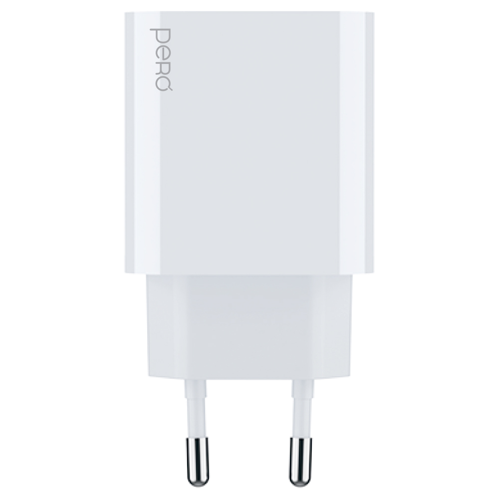 Сетевое зарядное устройство PERO TC24, USB-А QC 3.0 + USB-C PD, 20W